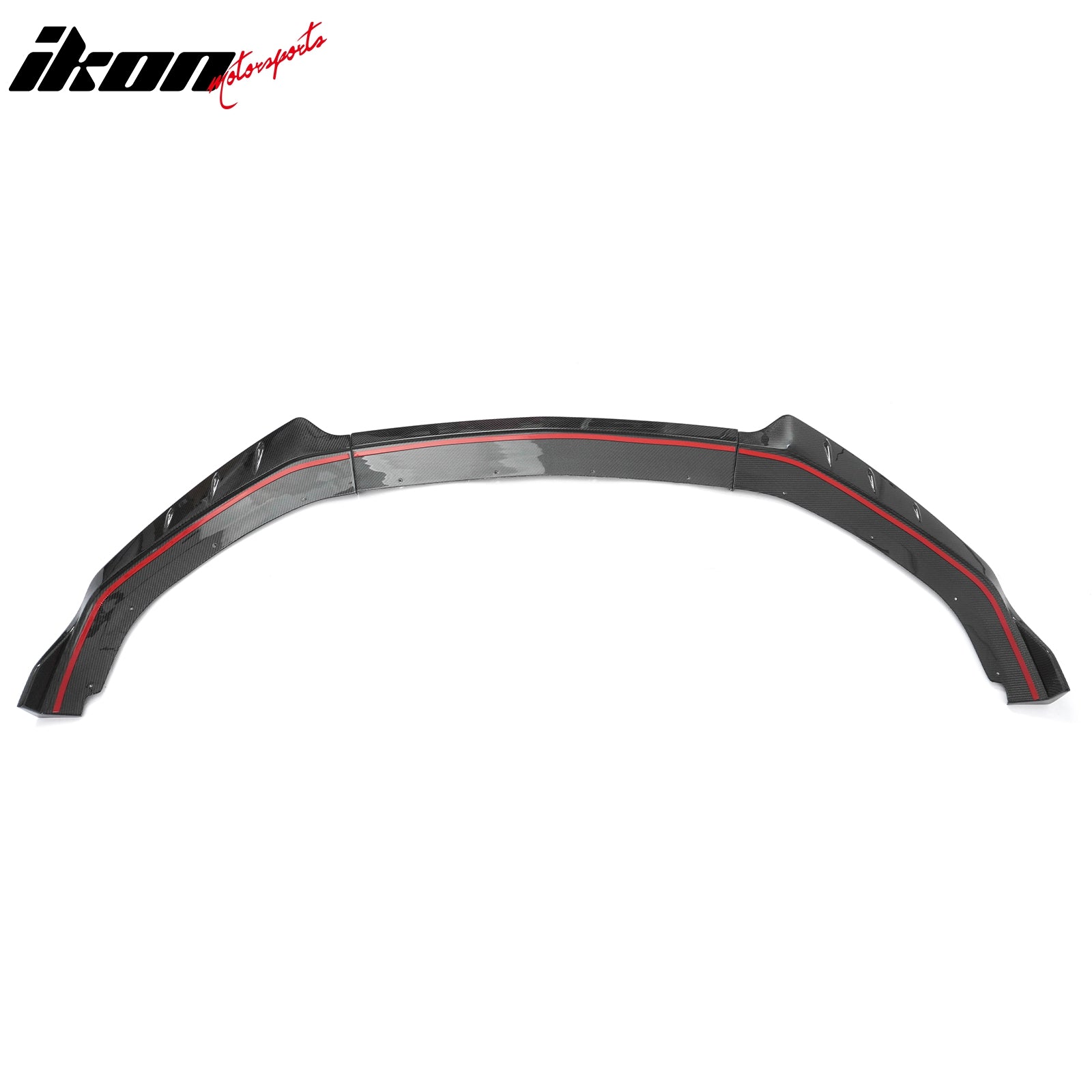 Fits 24-26 Ford Mustang IKON Front Bumper Lip Real Carbon Fiber Lower Splitter
