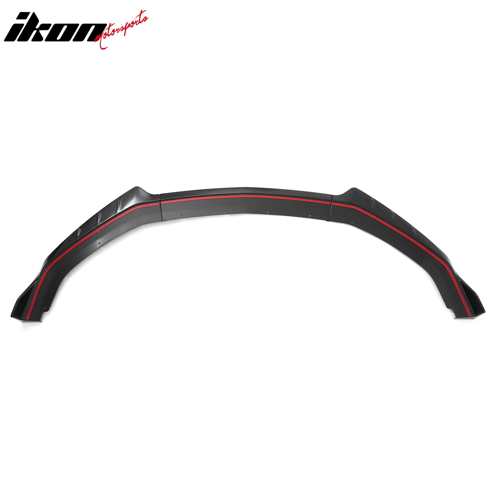 Fits 24-26 Ford Mustang IKON Style Front Bumper Lip Matte Black Lower Splitter