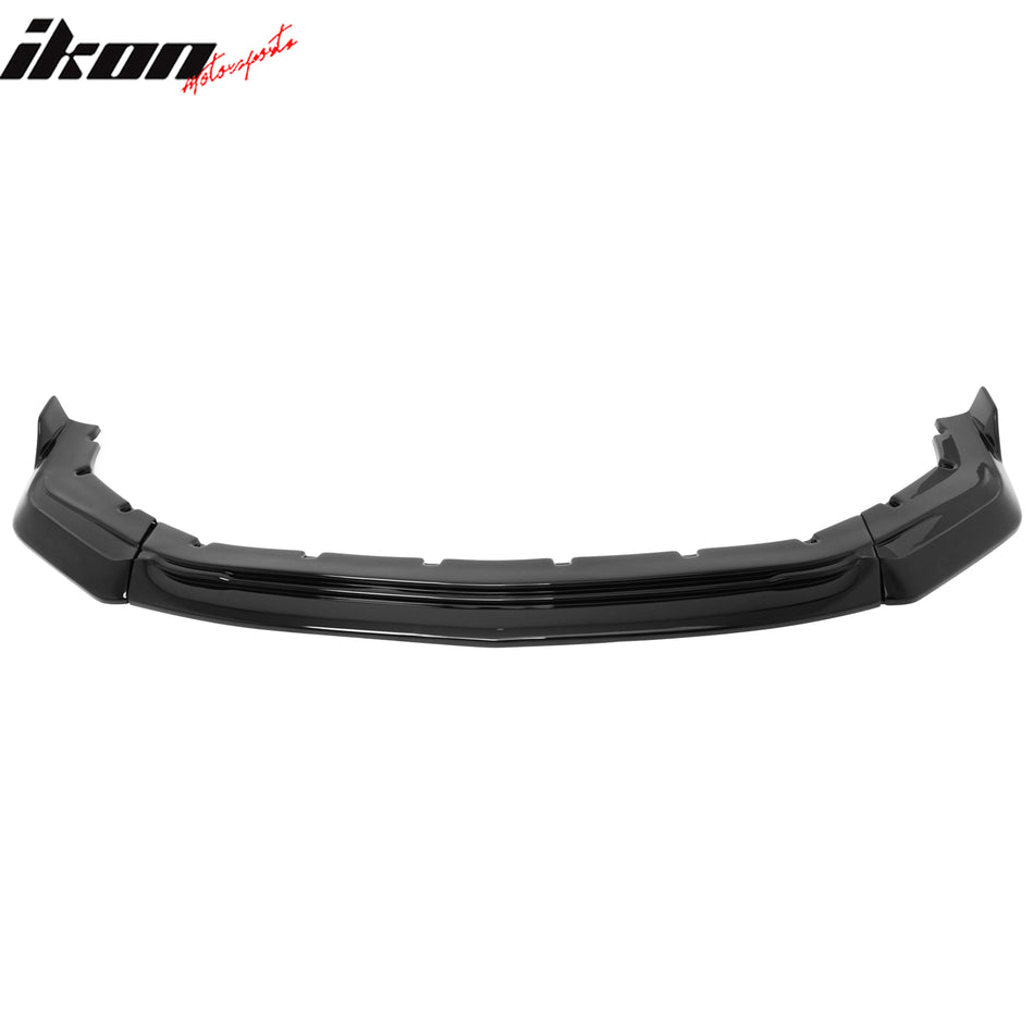 2024-2026 Ford Mustang IKON Style Front Bumper Lip Gloss Black ABS 3PC
