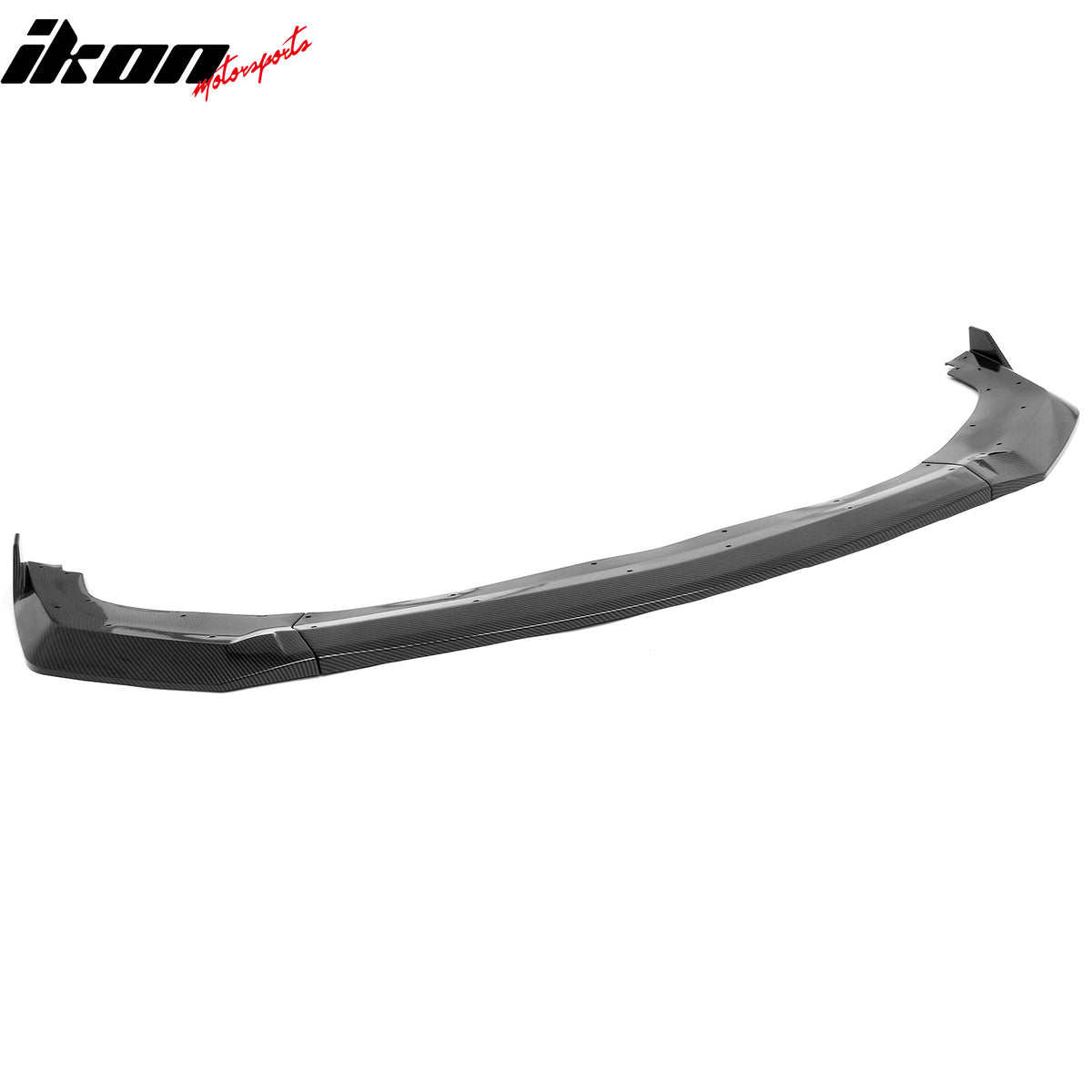 Fits 24-26 Ford Mustang GT Style Front Bumper Lip Carbon Fiber Print ABS 3PC Set
