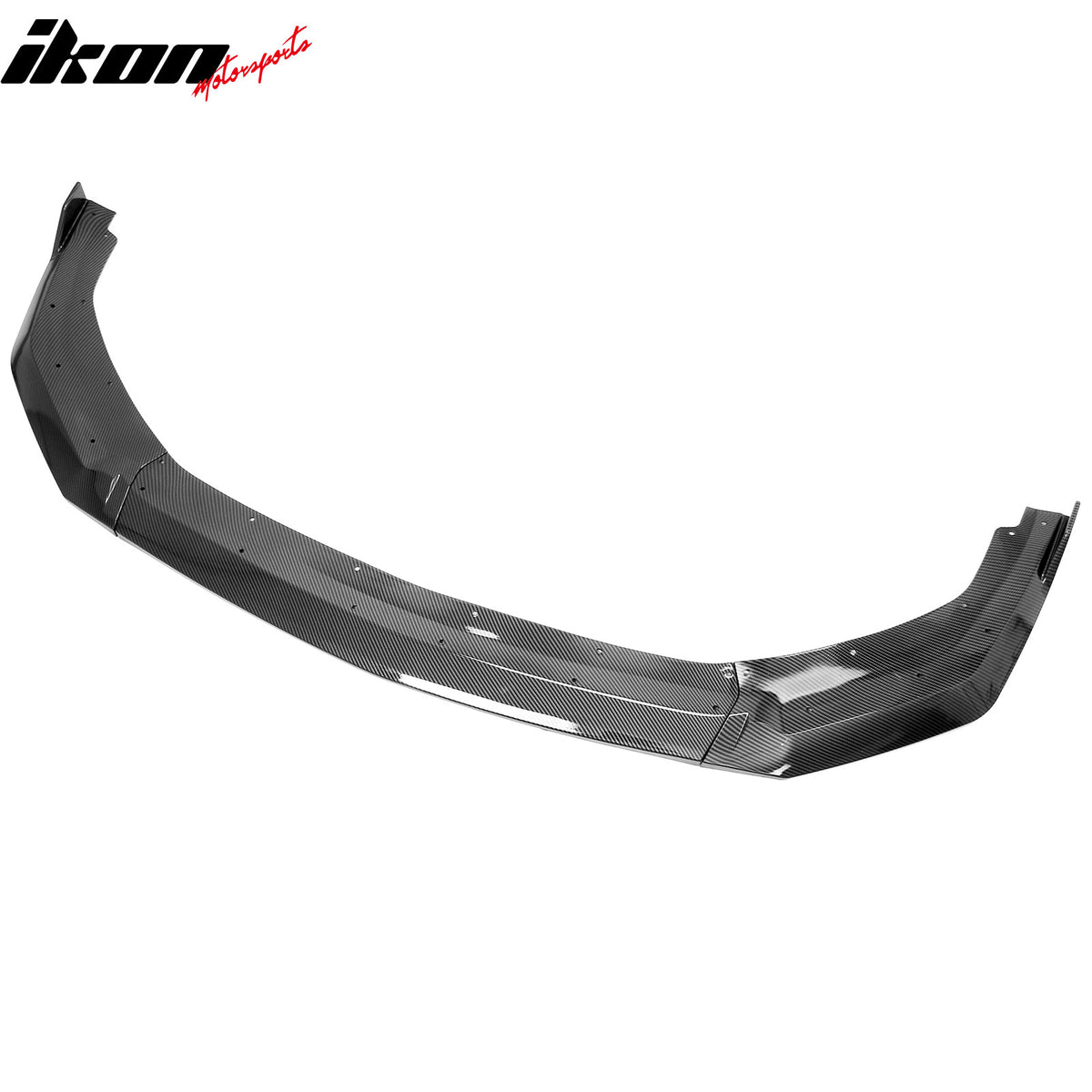 Fits 24-26 Ford Mustang GT Style Front Bumper Lip Carbon Fiber Print ABS 3PC Set