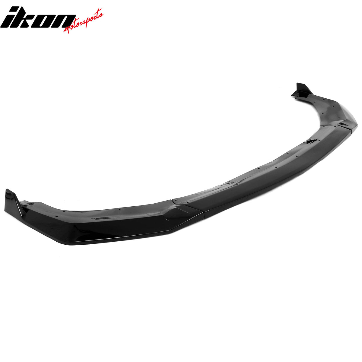Fits 24-26 Ford Mustang GT Style Front Bumper Lip Spoiler Gloss Black ABS 3PCS