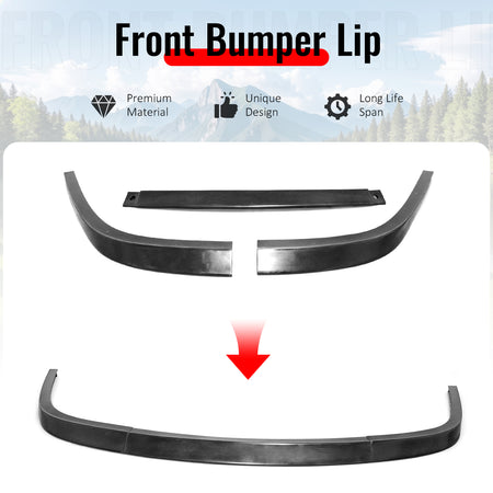 Fits 99-04 Ford Mustang OE Style Front Bumper Lip Lower Spoiler 3PC Unpainted PU