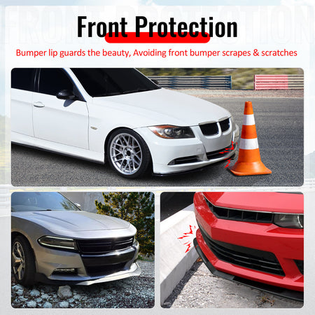 Fits 22-26 Subaru WRX STI Style Front Bumper Lip Spoiler Real Carbon Fiber 3PCS