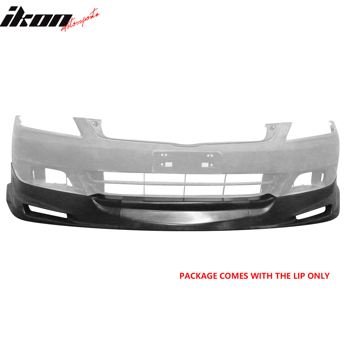 Fits 03-05 Honda Accord Sedan Mugen Style Front Bumper Lip PU Unpainted 3PCS