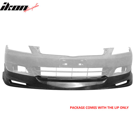 Fits 03-05 Honda Accord Sedan Mugen Style Front Bumper Lip PU Unpainted 3PCS
