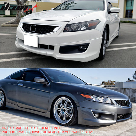 For 08-12 Honda Accord 2DR HF-P Style PU Front Bumper Lip Chin Spoiler Unpainted