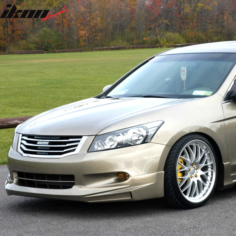 Fits 08-10 Honda Accord Mugen Type Front Bumper Lip Spoiler PU