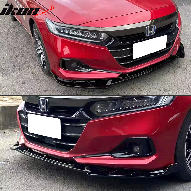 2021-2022 Honda Accord IKON V3 Style Front Bumper Lip Spoiler 3PCS