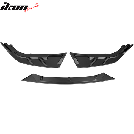 IKON MOTORSPORTS, Front Bumper Lip Compatible With 2021-2022 Honda Accord, IKON V3 Style PP 3PCS Front Protector Spoiler Splitter Kit