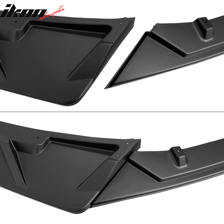 IKON MOTORSPORTS, Front Bumper Lip Compatible With 2021-2022 Honda Accord, IKON V3 Style PP 3PCS Front Protector Spoiler Splitter Kit