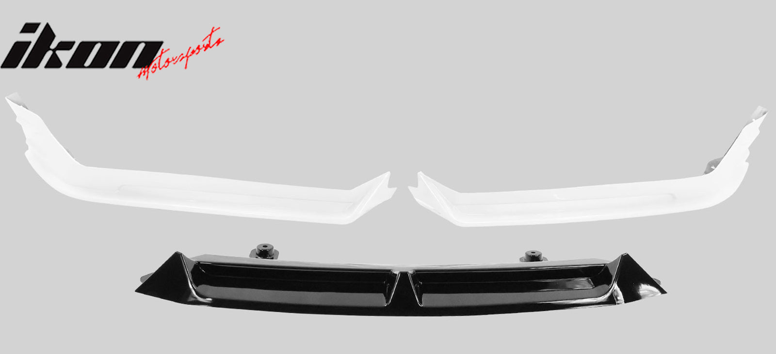 Fits 21-22 Honda Accord 3PC Front Bumper Lip Spoiler Platinum White Pearl &Black