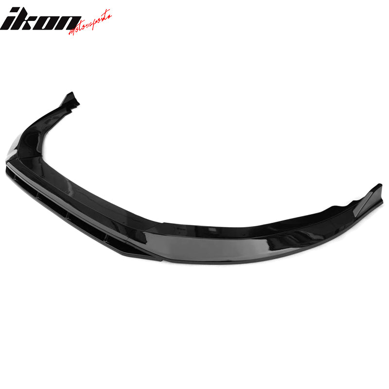 Fits 23-25 Honda Accord 11th Front Bumper Lip V1 4PC Chin Spoiler Black PP