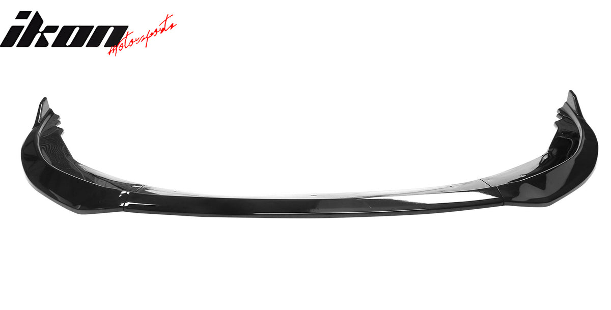 Fits 23-25 Honda Accord 11th Front Bumper Lip V2 3PC Chin Spoiler Black PP