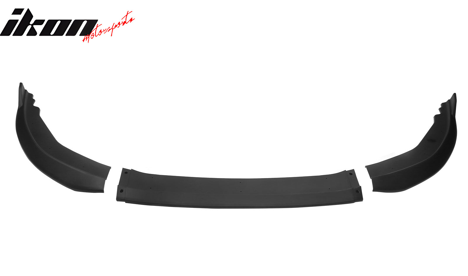 Fits 23-25 Honda Accord 11th Front Bumper Lip V2 3PC Chin Spoiler Black PP