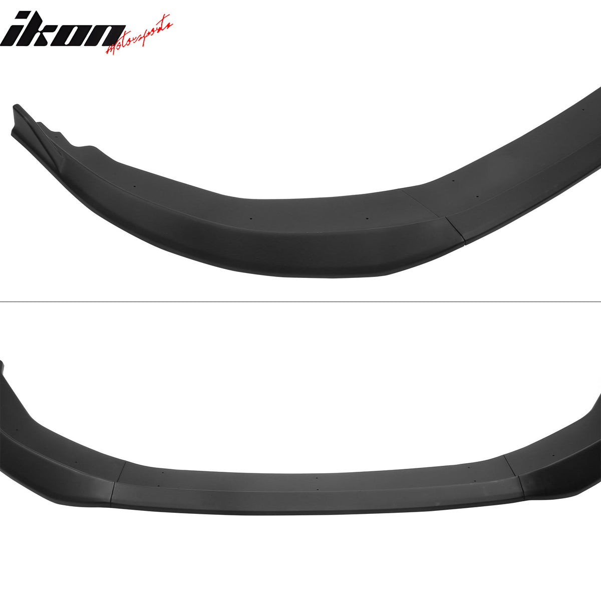 Fits 23-25 Honda Accord 11th Front Bumper Lip V2 3PC Chin Spoiler Black PP