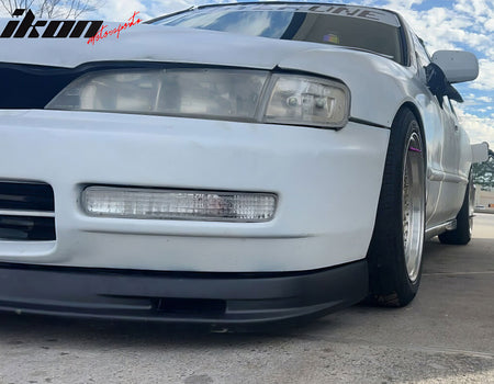 Fits 96-97 Honda Accord Mugen Style PU Unpainted Front Bumper Lip Spoiler 2PC