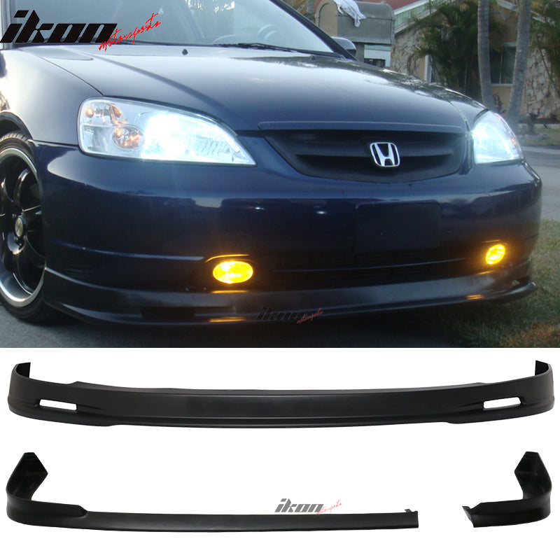 2001-2003 Honda Civic EM2 2DR Mugen Front + NEW TR Rear Bumper Lip