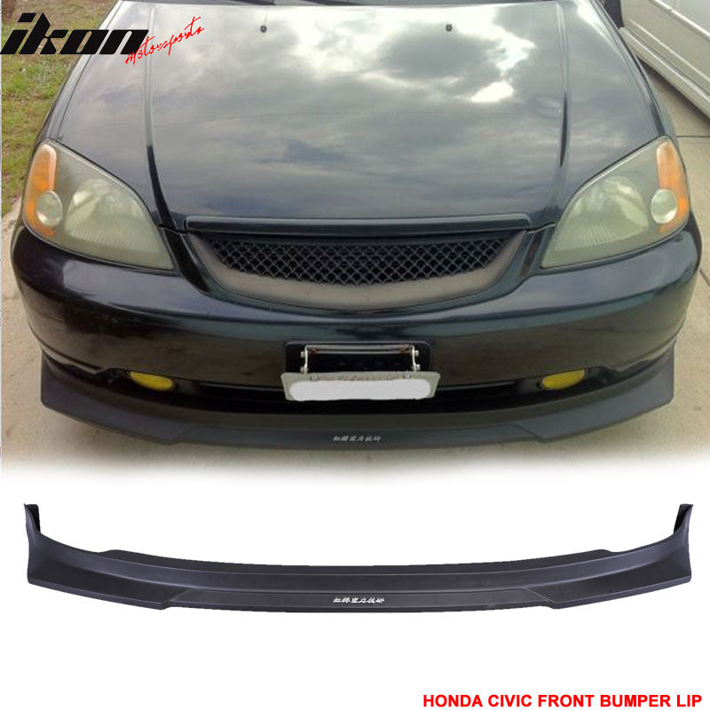 2001-2003 Honda Civic 2Dr 4Dr HCL Style Front Bumper Lip Spoiler PP