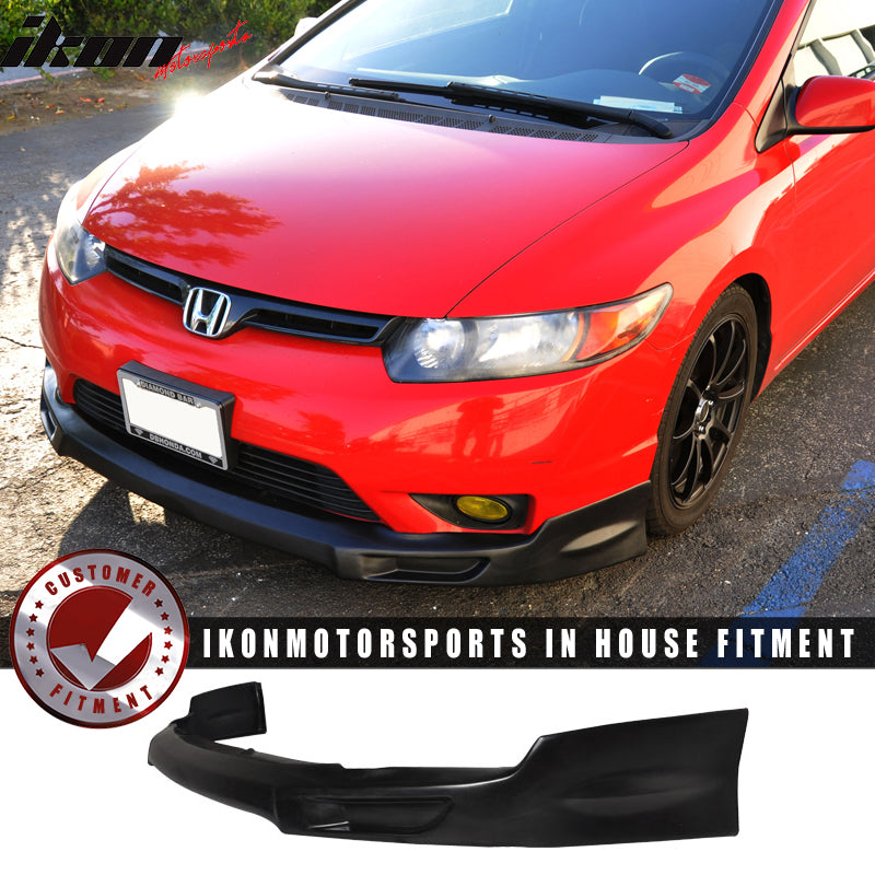 2006-2008 Honda Civic 2Dr Coupe Mugen Style Front Bumper Lip PU