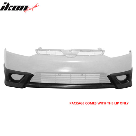 Fits 06-08 Honda Civic Coupe Front Bumper Lip Spoiler Splitter Chin PU 3PCS