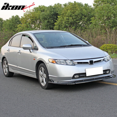 Fits 06-08 Honda Civic Sedan IKON Style Front Bumper Lip Carbon Fiber Print 3PCS