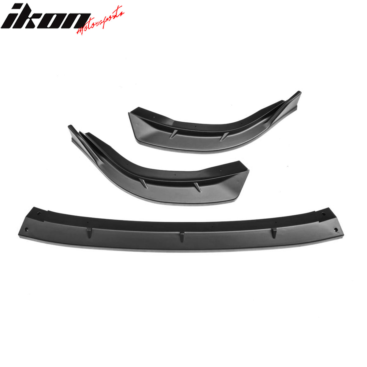 Fits 06-08 Honda Civic Sedan IKON Style Matte Black Front Bumper Lip Spoiler 3PC