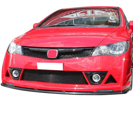 Fits 06-11 Honda Civic 4Dr Sedan Mugen RR Style Front Bumper Lip Spoiler - ABS