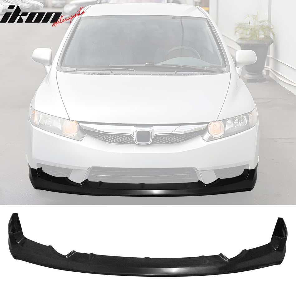 2009-2011 Honda Civic 4Dr Sedan JS Style Front Bumper Lip Unpainted PU