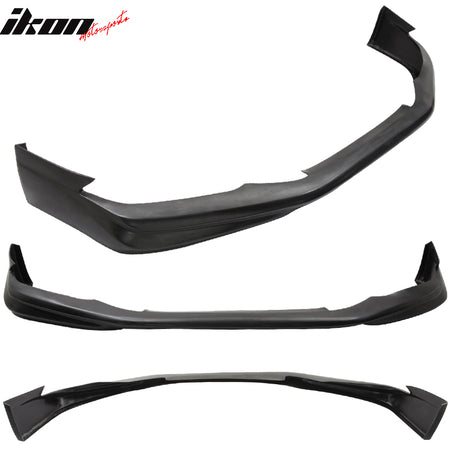 Front Bumper Lip Compatible With 2012-2013 Honda Civic 2Dr MD Style Unpainted Black Spoiler Splitter Valance Fascia Cover Guard Protection Conversion by IKON MOTORSPORTS