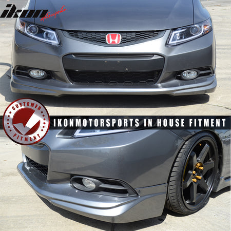 Fits 12-13 Honda Civic Coupe 2Dr USDM MD Style Front Bumper Lip Spoiler PU