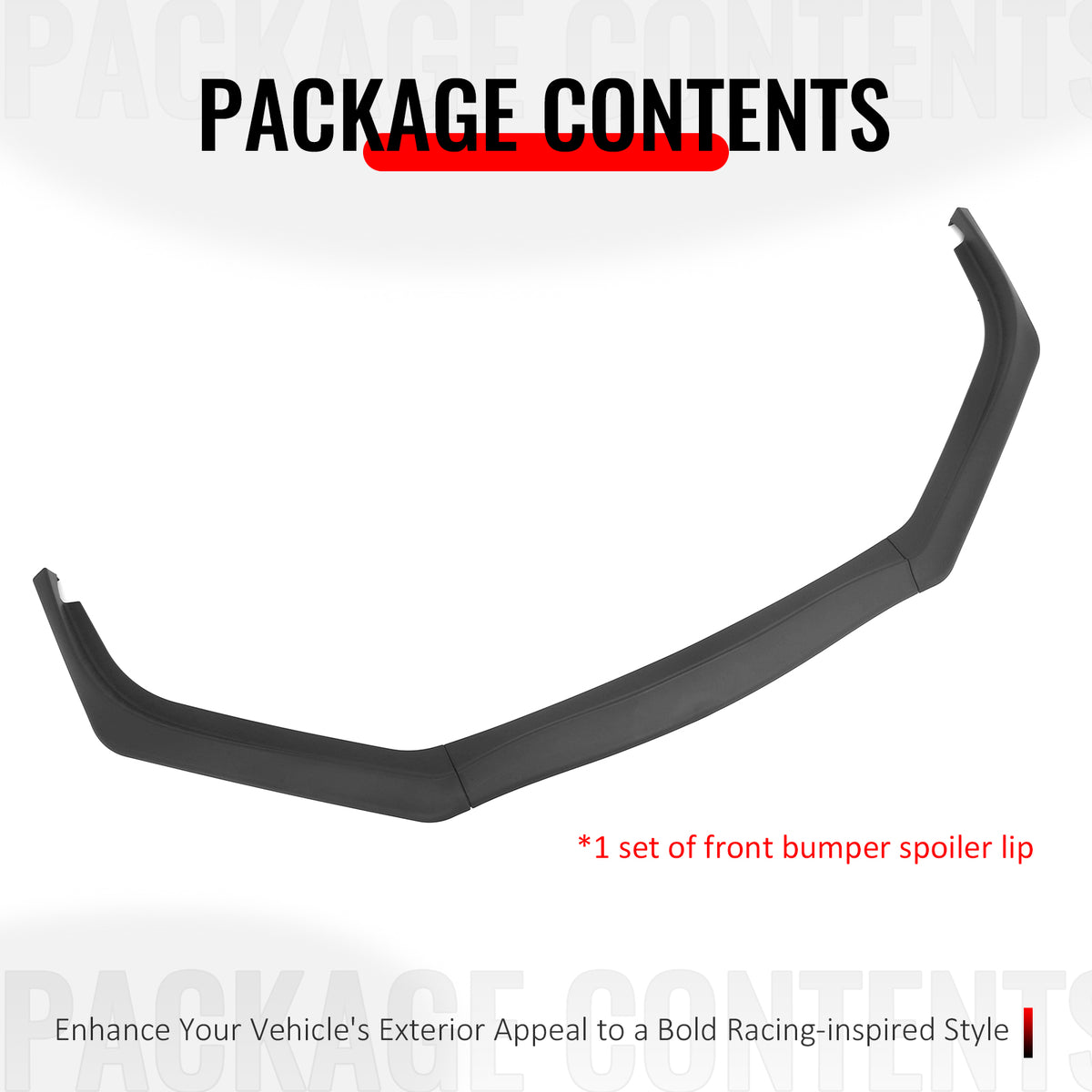 For 13-15 Honda Civic Sedan GT Style Front Bumper Lip Spoiler Matte Black PP 3PC