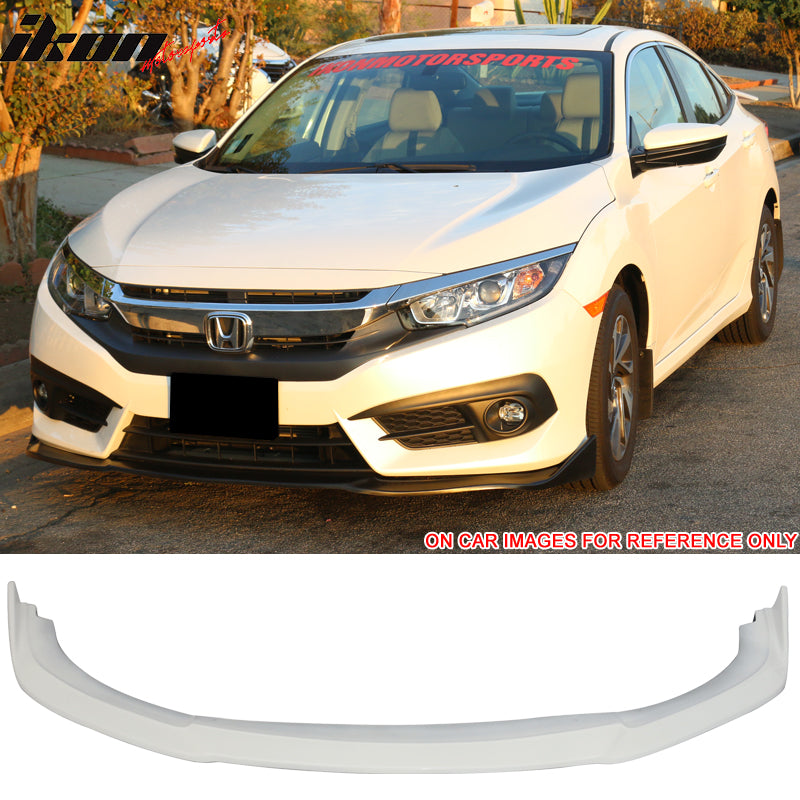 2016-2018 Honda Civic Sedan Paint Taffeta White NH578 Front Lip