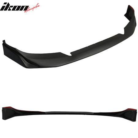 Fits 16-18 Honda Civic Coupe Sedan JS Racing Front Bumper Lip Spoiler - PU