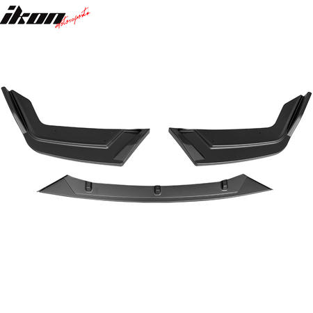IKON MOTORSPORTS, Front Bumper Lip Compatible with 2017-2021 Honda Civic Hatchback & Si, PP Front Add On Lip Under Chin Spoiler