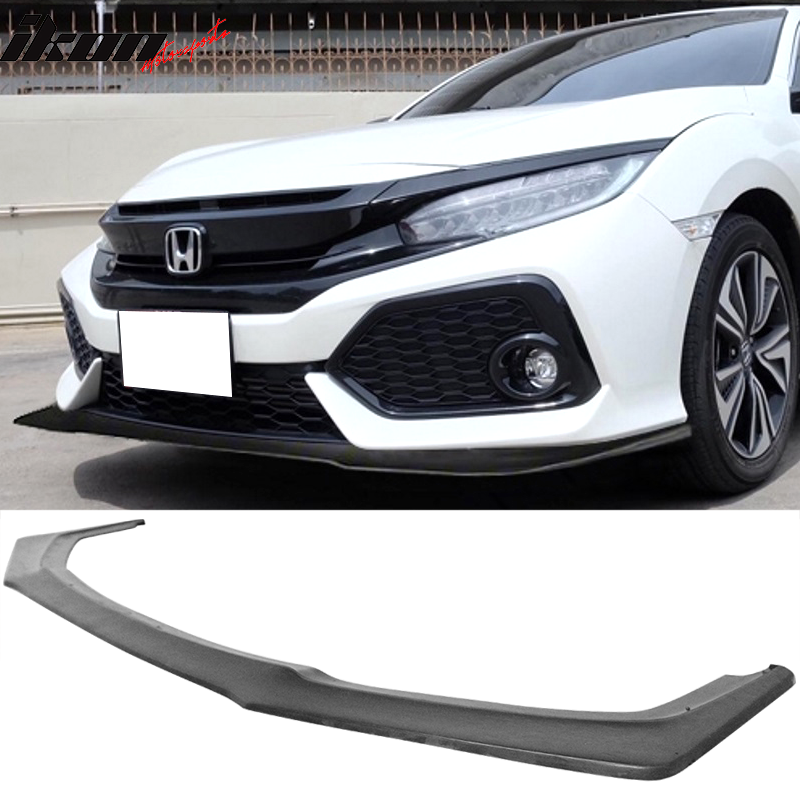 2017-2021 Honda Civic Sport 4Dr IKON V6 Front Bumper Lip Splitter PU