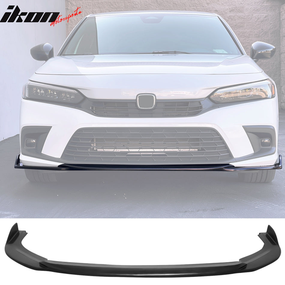 2022-2024 Honda Civic IK1 Style Unpainted Black Front Bumper Lip PU