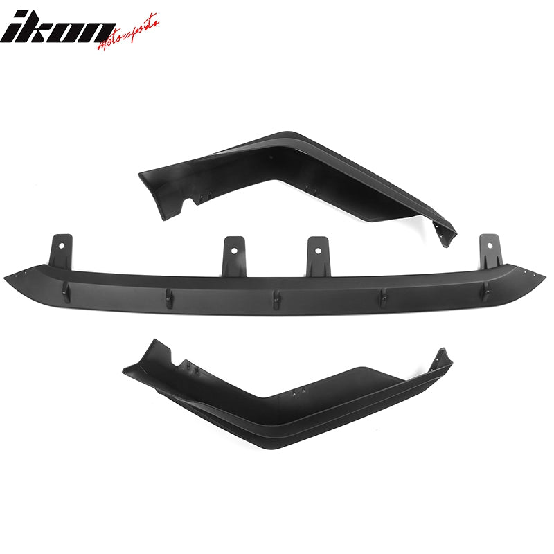 Fits 22-24 Honda Civic 11th Gen IKON PP Front Bumper Lip Spoiler 3PC