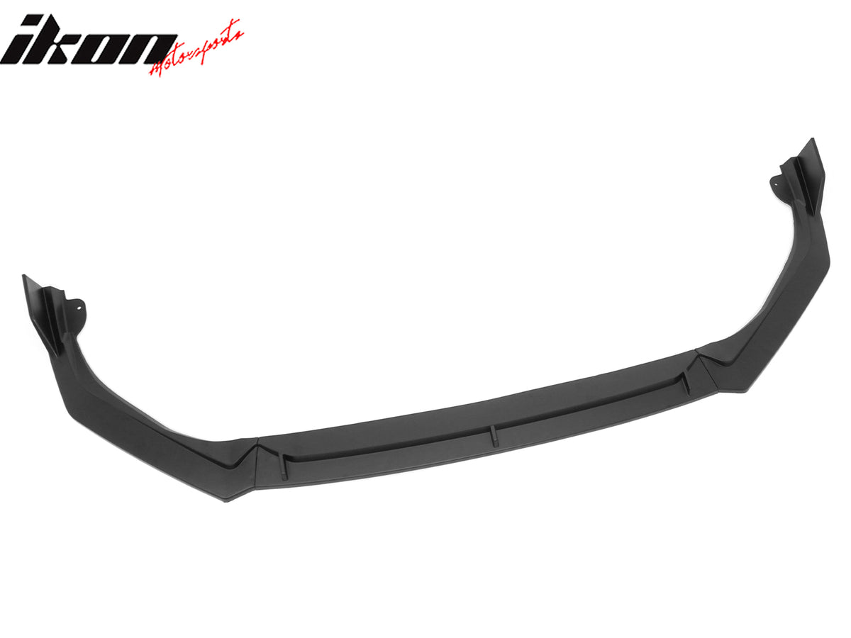 Fits 25-26 Honda Civic IKON V2 Style Front Bumper Lip Spoiler Chin Matte Black