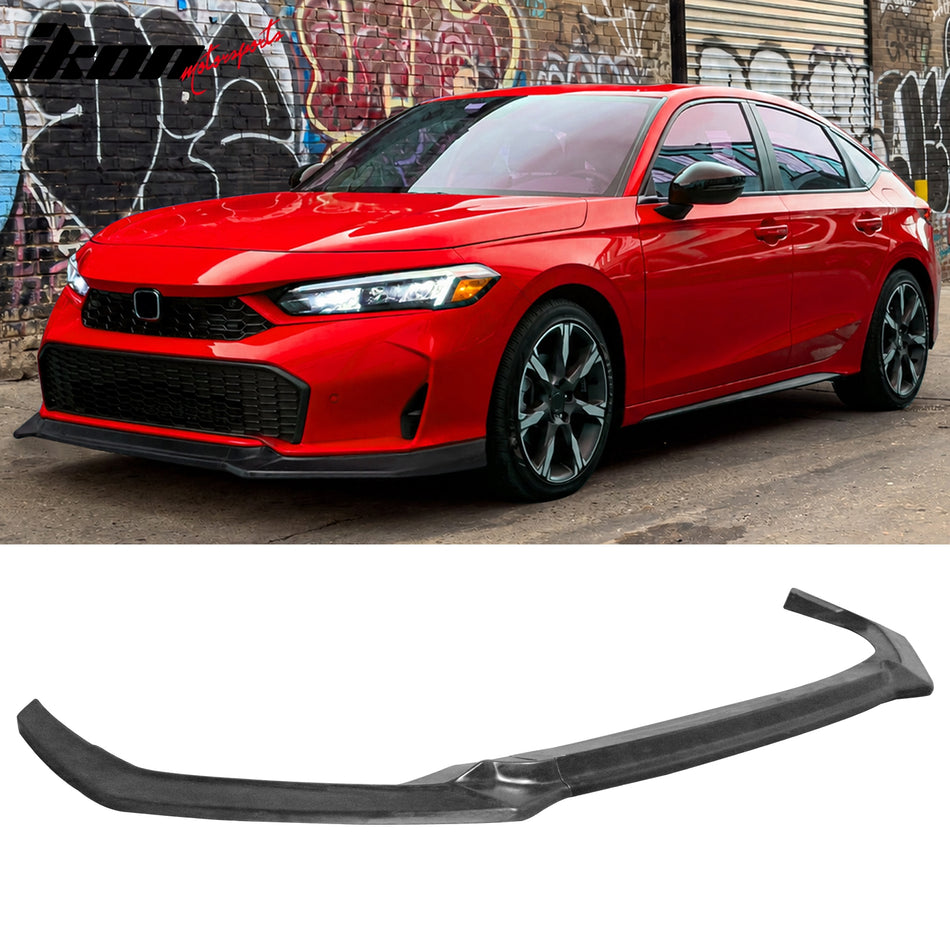 2025-2026 Honda Civic GT Style 3PCS Front Bumper Lip Lower Spoiler Unpainted PU