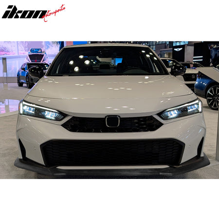 Fits 25-26 Honda Civic GT Style 3PCS Front Bumper Lip Lower Spoiler Unpainted PU