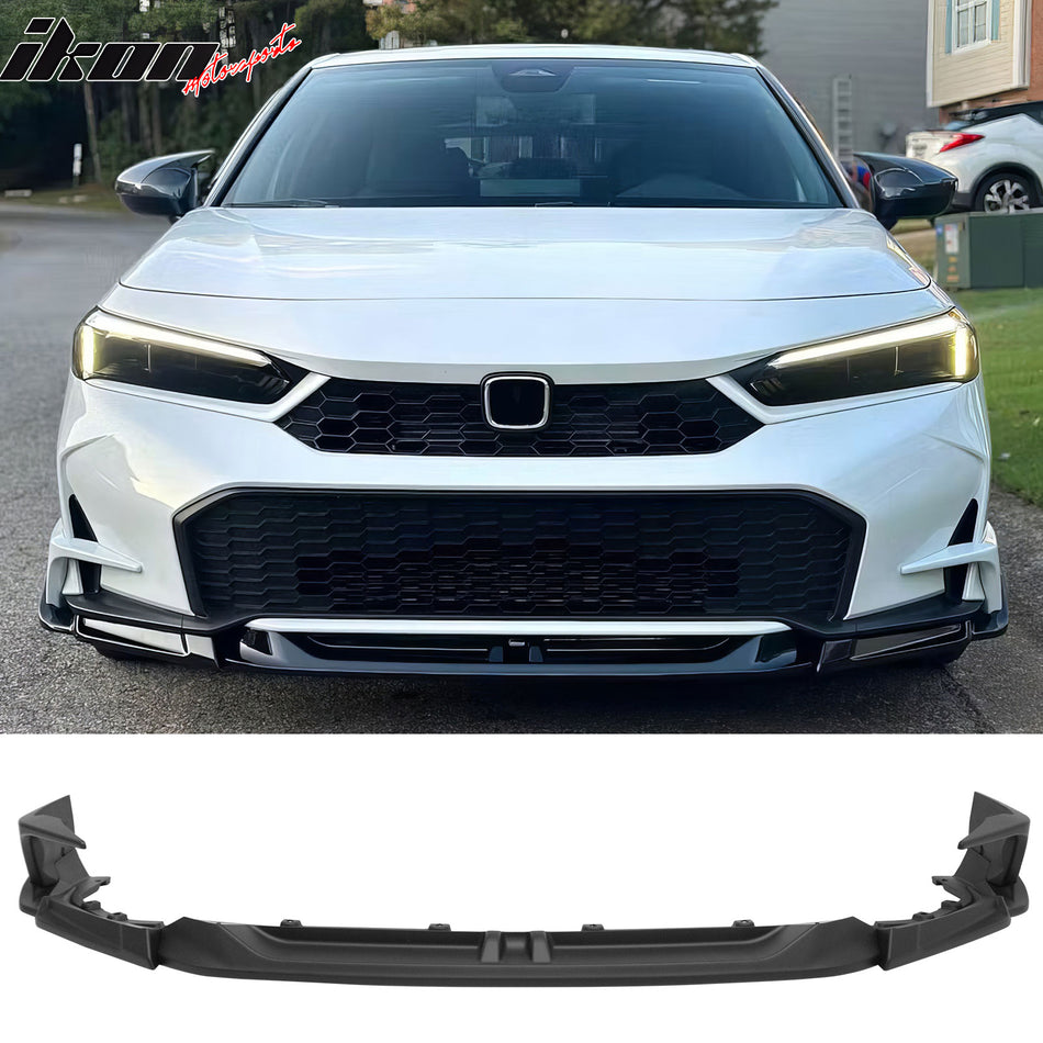 2025-2026 Honda Civic SWA Style Front Bumper Lip Spoiler Primer Black ABS 5PCS