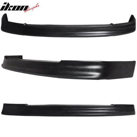 Fits 88-91 Honda Civic EF CS Style Front Bumper Lip Spoiler Unpainted Black PU