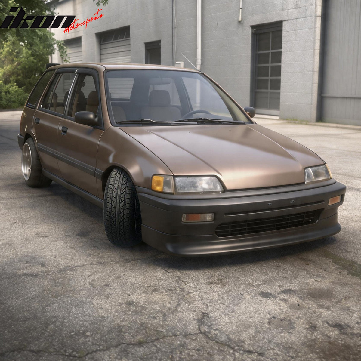 For 88-91 Honda Civic Zenki Style Front Bumper Lip Spoiler Splitter Unpainted PU