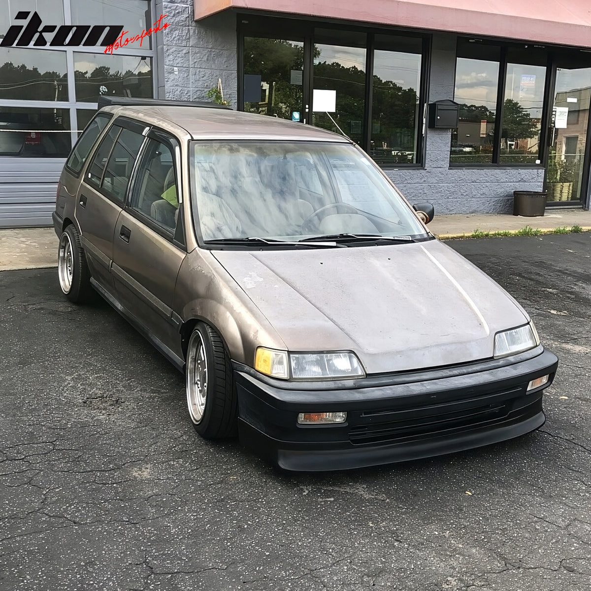 For 88-91 Honda Civic Zenki Style Front Bumper Lip Spoiler Splitter Unpainted PU