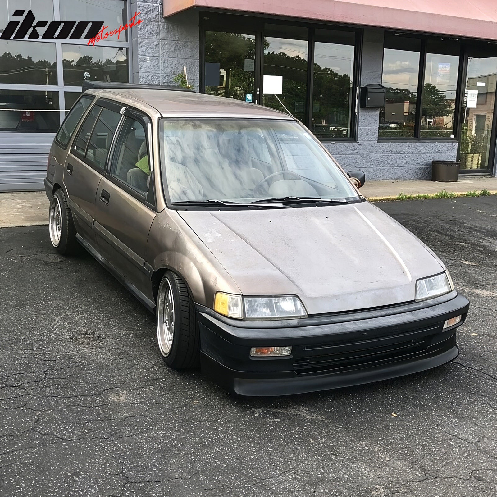 For 88-91 Honda Civic Zenki Style Front Bumper Lip Spoiler Splitter Unpainted PU