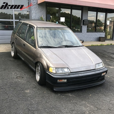 For 88-91 Honda Civic Zenki Style Front Bumper Lip Spoiler Splitter Unpainted PU