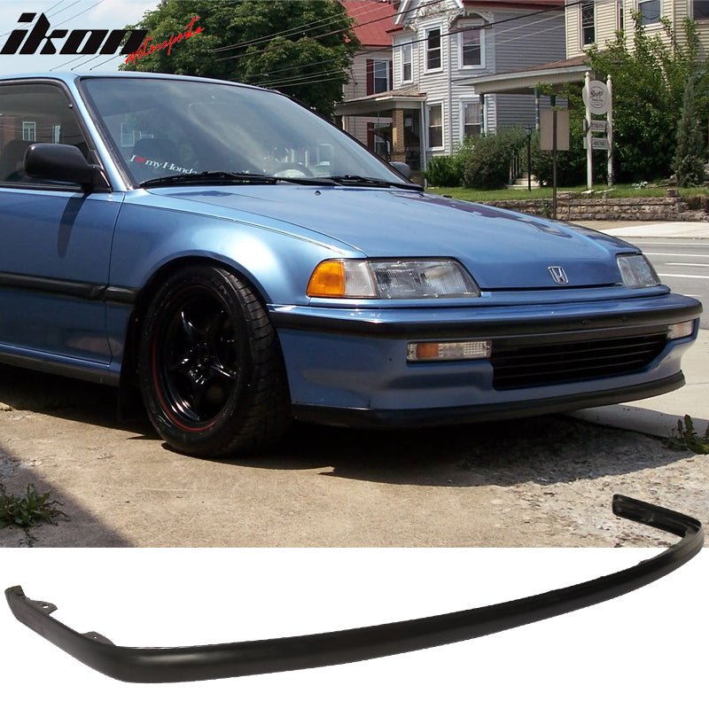 1990-1991 Honda Civic OEM Style Unpainted Black Front Bumper Lip PU