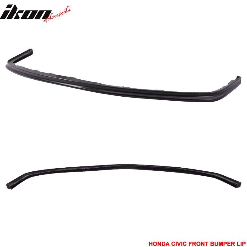 Fits 88-91 Honda Civic OE Style Front Bumper Lip Spoiler Splitter PU Unpainted