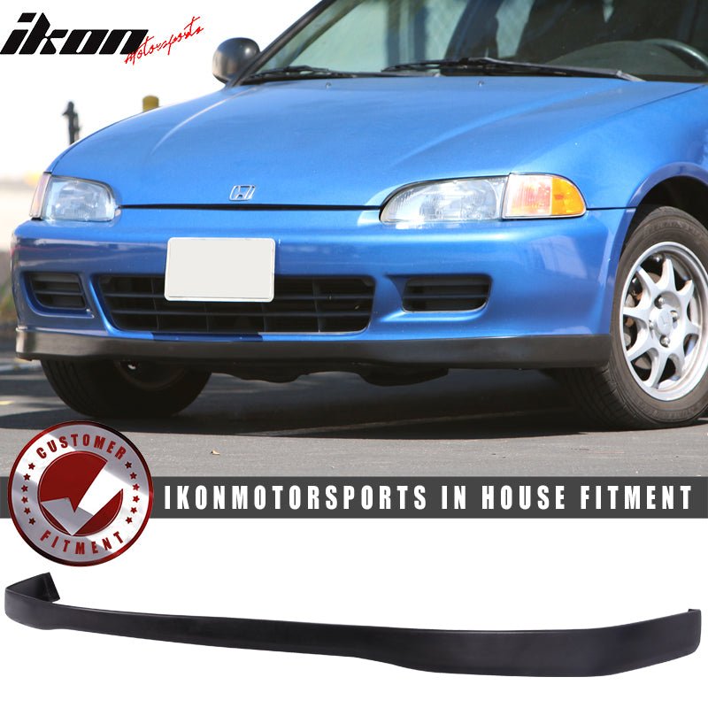 1992-1995 Civic EG Coupe Hatchback OE Style Black Front Bumper Lip PU